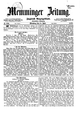 Memminger Zeitung Dienstag 9. Juli 1878