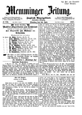 Memminger Zeitung Dienstag 30. Juli 1878