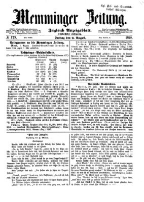 Memminger Zeitung Freitag 2. August 1878