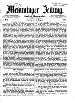 Memminger Zeitung Dienstag 6. August 1878