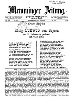 Memminger Zeitung Sonntag 25. August 1878