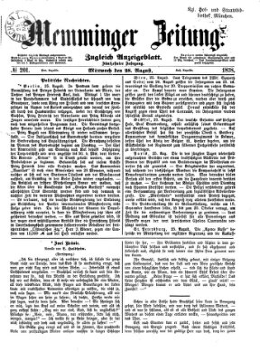 Memminger Zeitung Mittwoch 28. August 1878