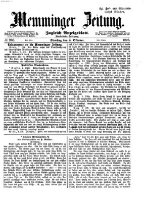 Memminger Zeitung Dienstag 8. Oktober 1878