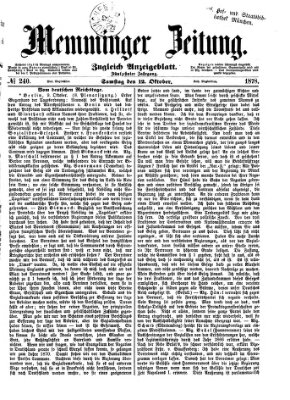 Memminger Zeitung Samstag 12. Oktober 1878