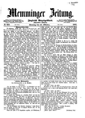 Memminger Zeitung Sonntag 27. Oktober 1878