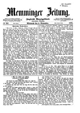 Memminger Zeitung Mittwoch 6. November 1878