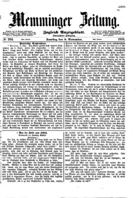 Memminger Zeitung Samstag 9. November 1878