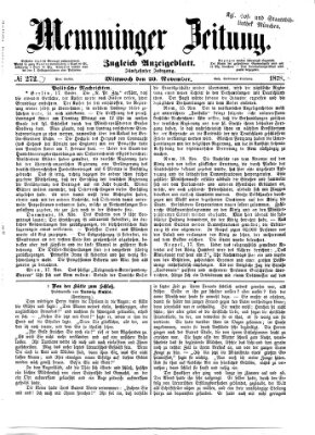 Memminger Zeitung Mittwoch 20. November 1878