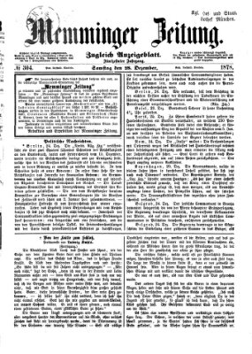 Memminger Zeitung Samstag 28. Dezember 1878