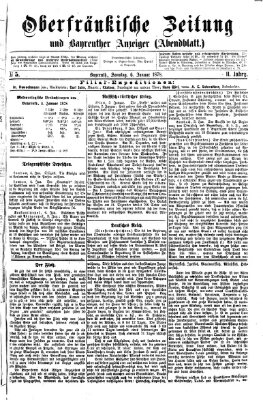 Oberfränkische Zeitung und Bayreuther Anzeiger (Bayreuther Anzeiger) Sonntag 6. Januar 1878