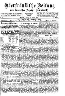 Oberfränkische Zeitung und Bayreuther Anzeiger (Bayreuther Anzeiger) Freitag 18. Januar 1878