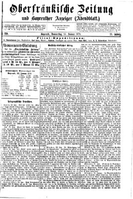 Oberfränkische Zeitung und Bayreuther Anzeiger (Bayreuther Anzeiger) Donnerstag 24. Januar 1878