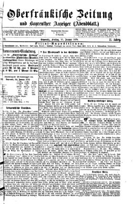 Oberfränkische Zeitung und Bayreuther Anzeiger (Bayreuther Anzeiger) Freitag 25. Januar 1878