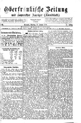 Oberfränkische Zeitung und Bayreuther Anzeiger (Bayreuther Anzeiger) Dienstag 29. Januar 1878