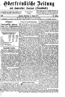 Oberfränkische Zeitung und Bayreuther Anzeiger (Bayreuther Anzeiger) Donnerstag 31. Januar 1878