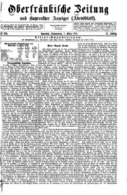 Oberfränkische Zeitung und Bayreuther Anzeiger (Bayreuther Anzeiger) Donnerstag 7. März 1878