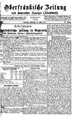 Oberfränkische Zeitung und Bayreuther Anzeiger (Bayreuther Anzeiger) Mittwoch 20. März 1878