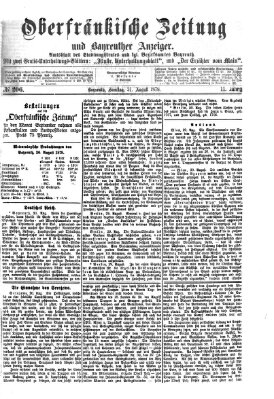 Oberfränkische Zeitung und Bayreuther Anzeiger (Bayreuther Anzeiger) Samstag 31. August 1878