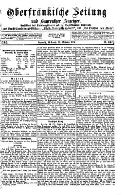 Oberfränkische Zeitung und Bayreuther Anzeiger (Bayreuther Anzeiger) Mittwoch 16. Oktober 1878