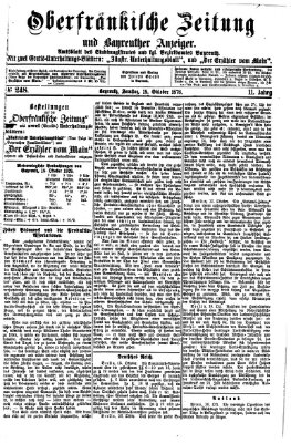 Oberfränkische Zeitung und Bayreuther Anzeiger (Bayreuther Anzeiger) Samstag 19. Oktober 1878