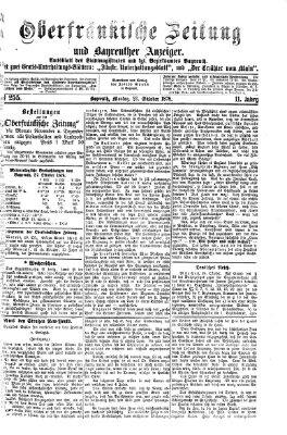 Oberfränkische Zeitung und Bayreuther Anzeiger (Bayreuther Anzeiger) Montag 28. Oktober 1878