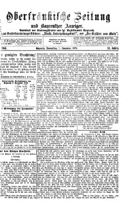 Oberfränkische Zeitung und Bayreuther Anzeiger (Bayreuther Anzeiger) Donnerstag 7. November 1878