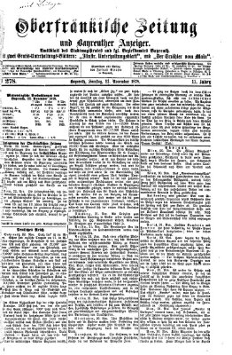 Oberfränkische Zeitung und Bayreuther Anzeiger (Bayreuther Anzeiger) Samstag 23. November 1878