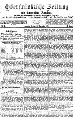 Oberfränkische Zeitung und Bayreuther Anzeiger (Bayreuther Anzeiger) Dienstag 26. November 1878