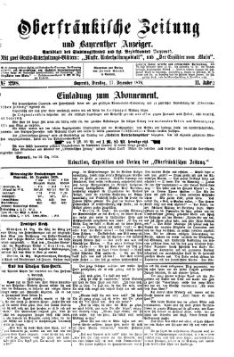 Oberfränkische Zeitung und Bayreuther Anzeiger (Bayreuther Anzeiger) Dienstag 17. Dezember 1878