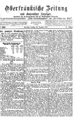 Oberfränkische Zeitung und Bayreuther Anzeiger (Bayreuther Anzeiger) Samstag 21. Dezember 1878