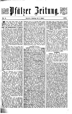 Pfälzer Zeitung Samstag 5. Januar 1878