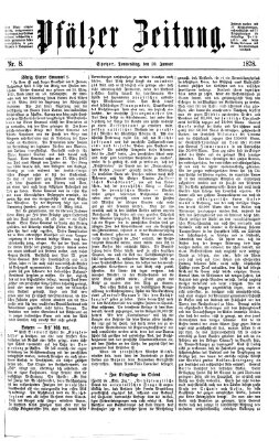 Pfälzer Zeitung Donnerstag 10. Januar 1878