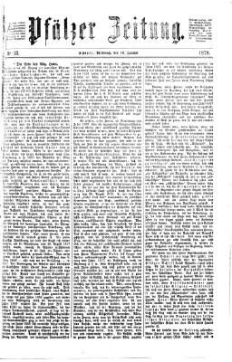 Pfälzer Zeitung Mittwoch 16. Januar 1878