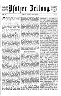 Pfälzer Zeitung Samstag 26. Januar 1878