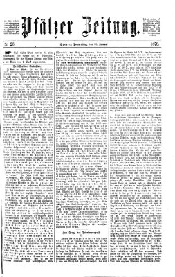 Pfälzer Zeitung Donnerstag 31. Januar 1878