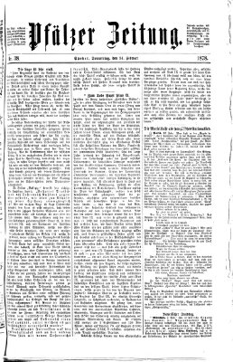 Pfälzer Zeitung Donnerstag 14. Februar 1878