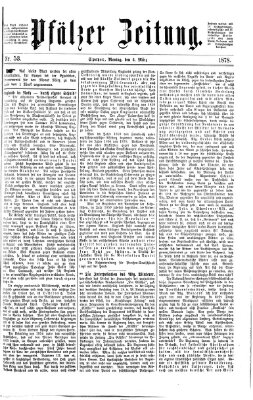 Pfälzer Zeitung Montag 4. März 1878