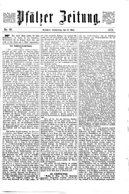 Pfälzer Zeitung Donnerstag 21. März 1878