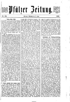 Pfälzer Zeitung Mittwoch 12. Juni 1878