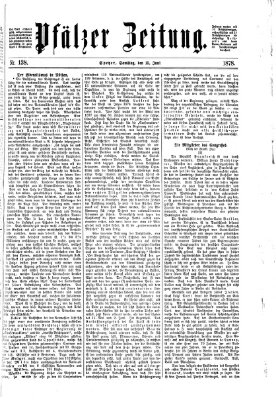 Pfälzer Zeitung Samstag 15. Juni 1878