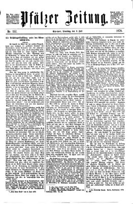 Pfälzer Zeitung Dienstag 9. Juli 1878