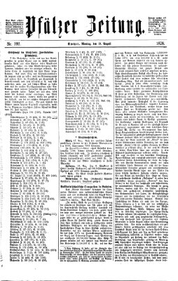 Pfälzer Zeitung Montag 19. August 1878