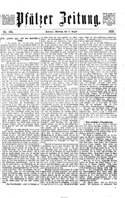 Pfälzer Zeitung Mittwoch 21. August 1878