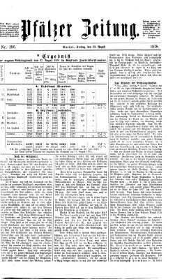 Pfälzer Zeitung Freitag 23. August 1878