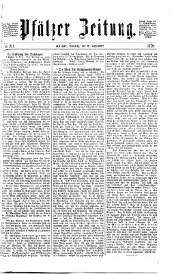 Pfälzer Zeitung Dienstag 10. September 1878