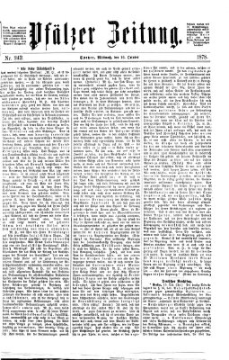 Pfälzer Zeitung Mittwoch 16. Oktober 1878