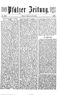 Pfälzer Zeitung Freitag 18. Oktober 1878