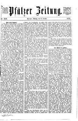 Pfälzer Zeitung Montag 21. Oktober 1878