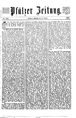 Pfälzer Zeitung Mittwoch 30. Oktober 1878