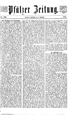 Pfälzer Zeitung Samstag 2. November 1878